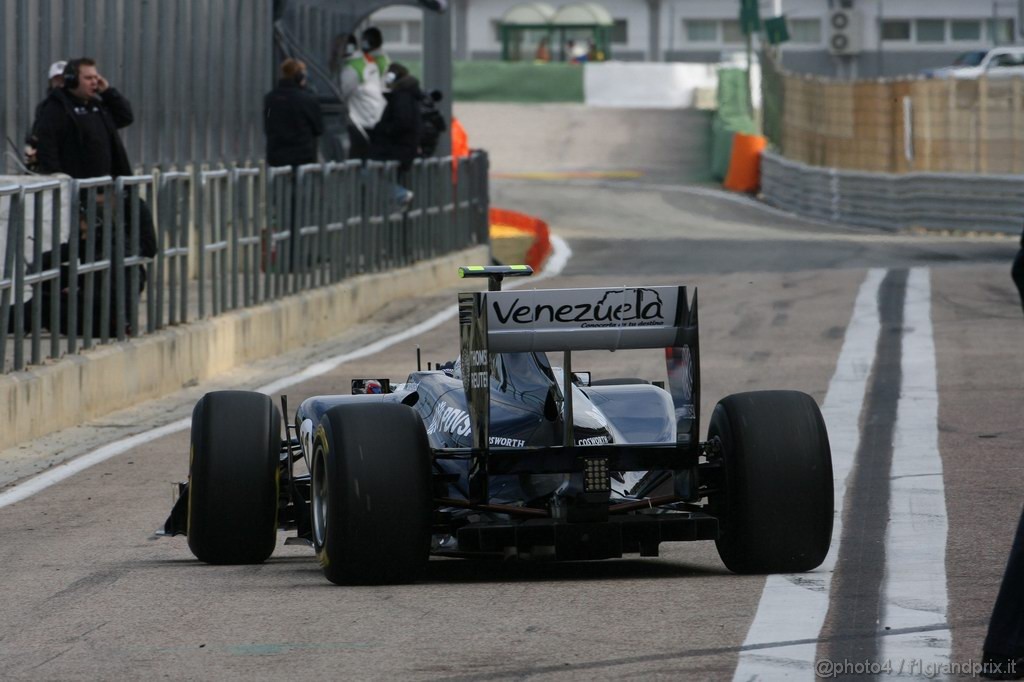 Valencia Test Febbraio 2011, Rubens Barrichello (BRA), Williams, FW33 