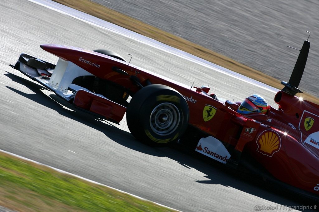 Valencia Test Febbraio 2011, 
Fernando Alonso (ESP), Ferrari 
