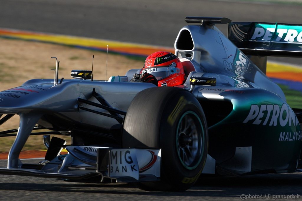 Valencia Test Febbraio 2011, 
Michael Schumacher (GER), Mercedes GP Petronas F1 Team, MGP W02