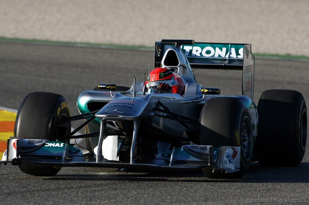 Valencia Test Febbraio 2011, 
Michael Schumacher (GER), Mercedes GP Petronas F1 Team, MGP W02 