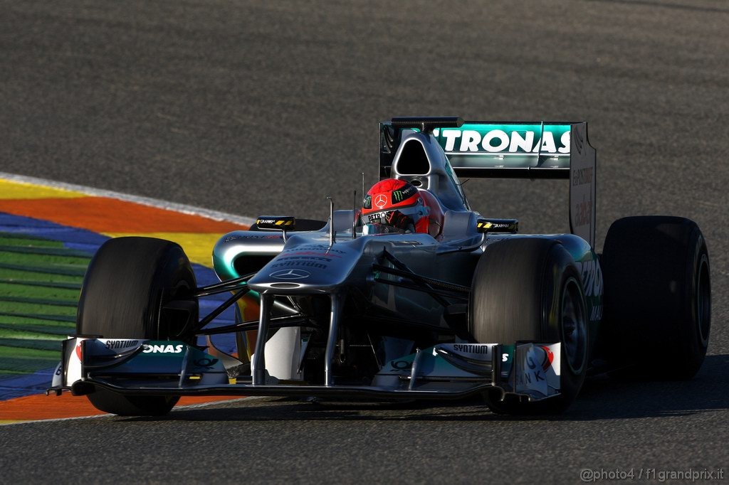 Valencia Test Febbraio 2011, 
Michael Schumacher (GER), Mercedes GP Petronas F1 Team 