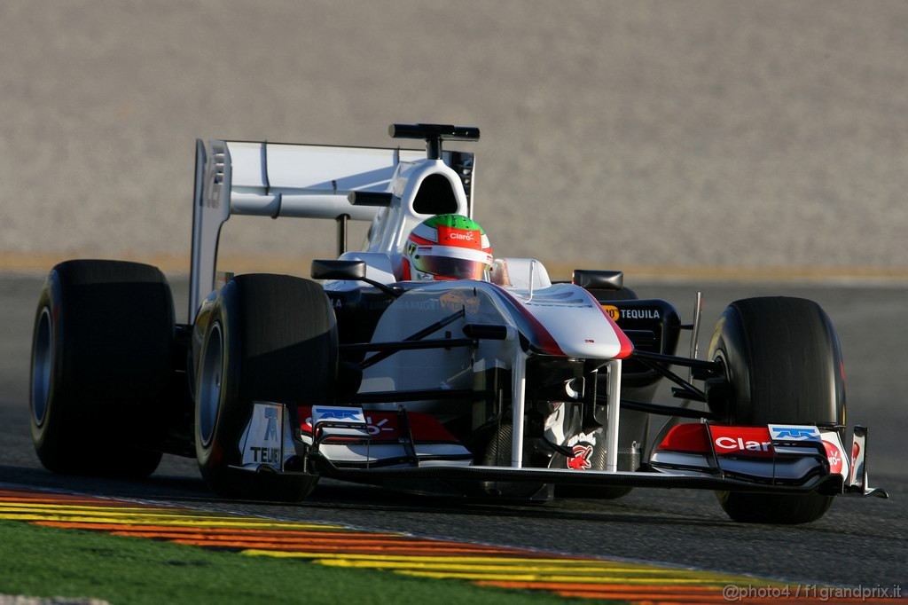 Valencia Test Febbraio 2011, 
Sergio Perez (MEX), Sauber F1 Team