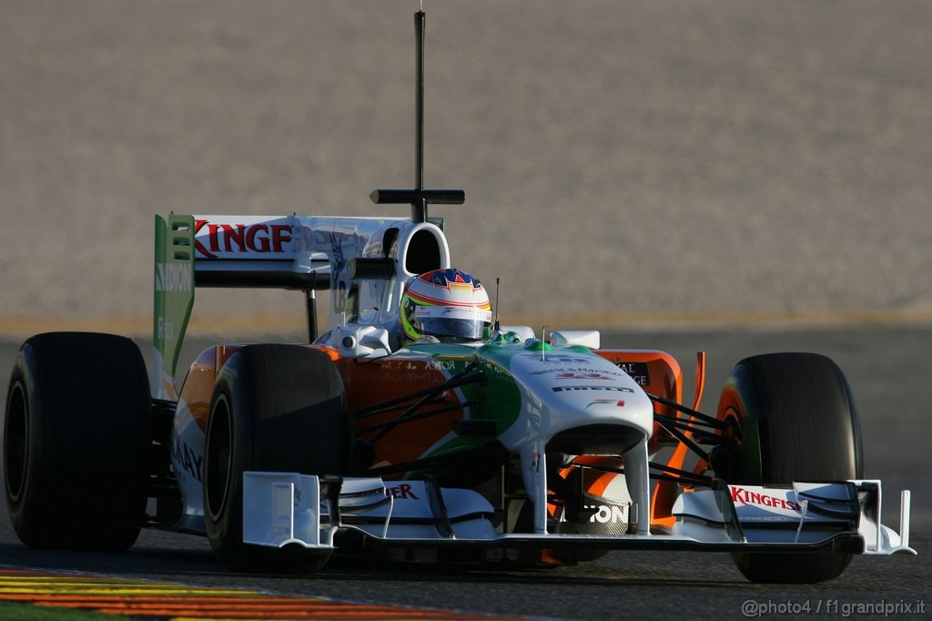 Valencia Test Febbraio 2011, 
Paul di Resta (GBR), Force India F1 Team 