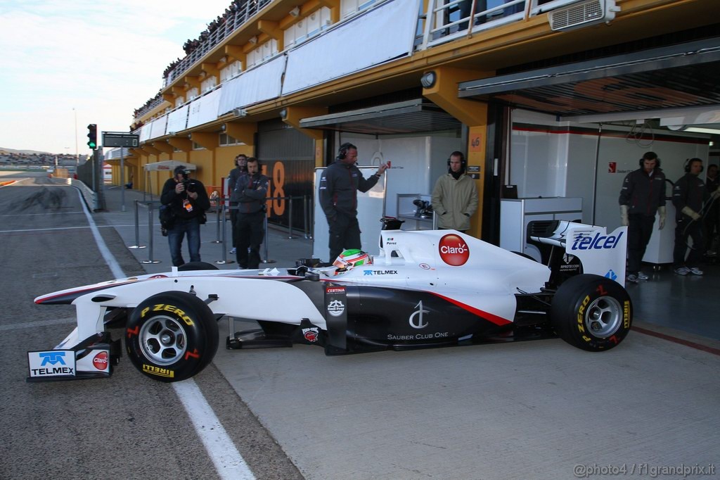 Valencia Test Febbraio 2011, Sergio Pérez (MEX), Sauber F1 Team 
