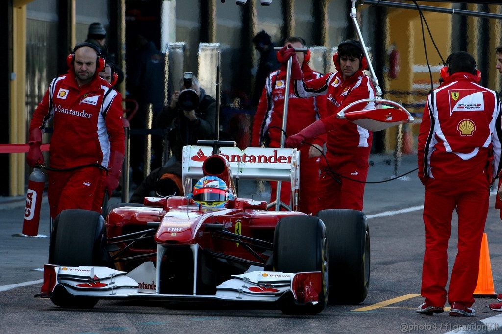 Valencia Test Febbraio 2011, 
Fernando Alonso (ESP), Ferrari 