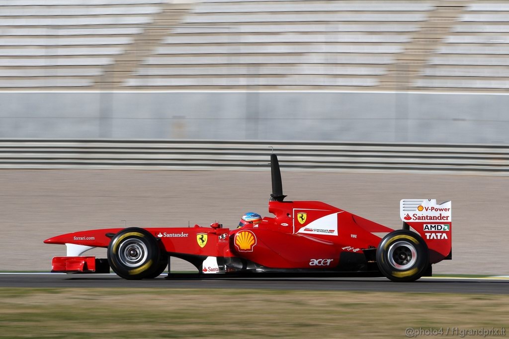 Valencia Test Febbraio 2011, 
Fernando Alonso (ESP), Ferrari, F150 