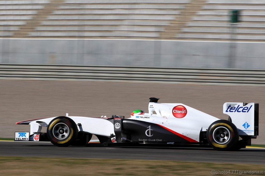 Valencia Test Febbraio 2011, 
Sergio Pérez (MEX), Sauber F1 Team, C30 