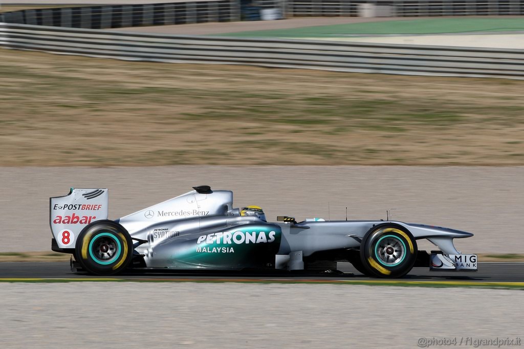 Valencia Test Febbraio 2011, 
Nico Rosberg (GER), Mercedes GP Petronas F1 Team, MGP W02 