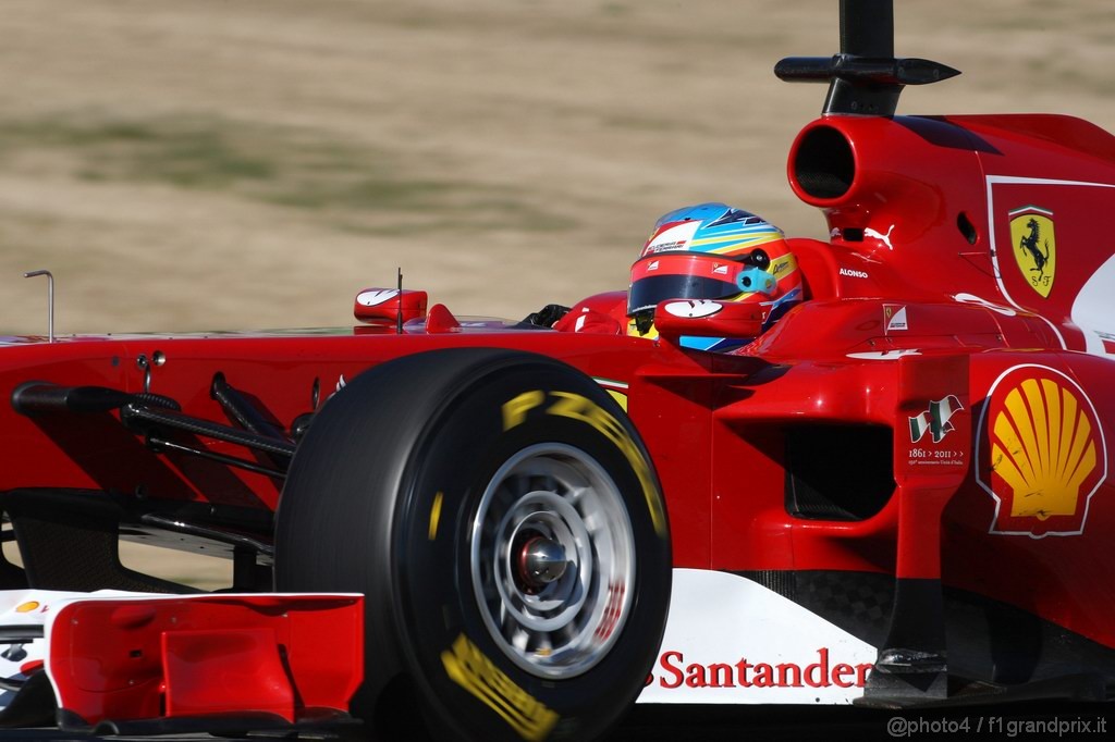 Valencia Test Febbraio 2011, 
Fernando Alonso (ESP), Ferrari, F150 