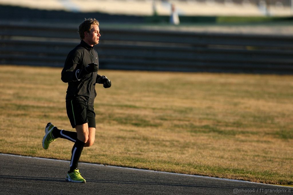 Valencia Test Febbraio 2011, 03.02.2011 
Nico Rosberg (GER), Mercedes GP runs the track 