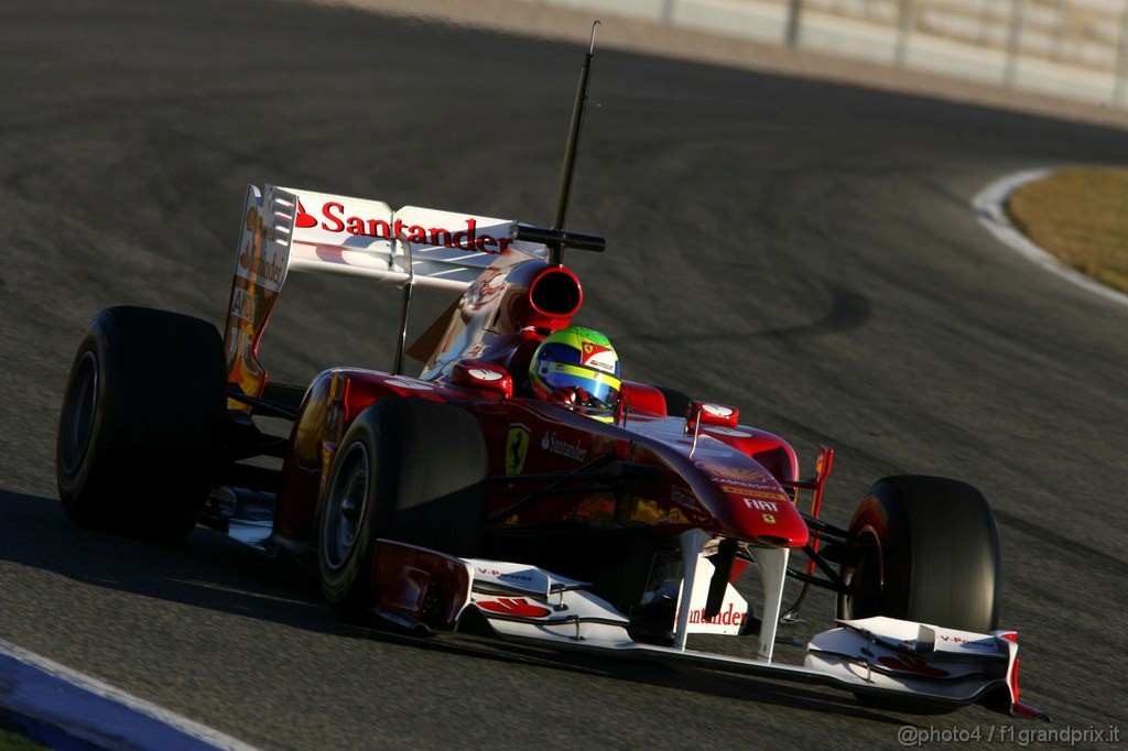 Valencia Test Febbraio 2011, 03.02.2011 
Felipe Massa (BRA), Ferrari 