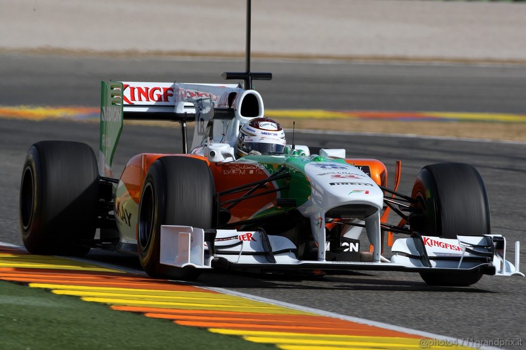 Valencia Test Febbraio 2011, 03.02.2011 
Adrian Sutil (GER), Force India F1 Team 