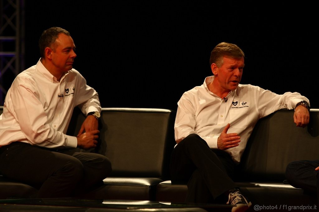 Virgin MVR 02,
Nick Wirth (GBR), Technical Director, Marussia Virgin Racing with Andy Webb CEO of Marussia Racing