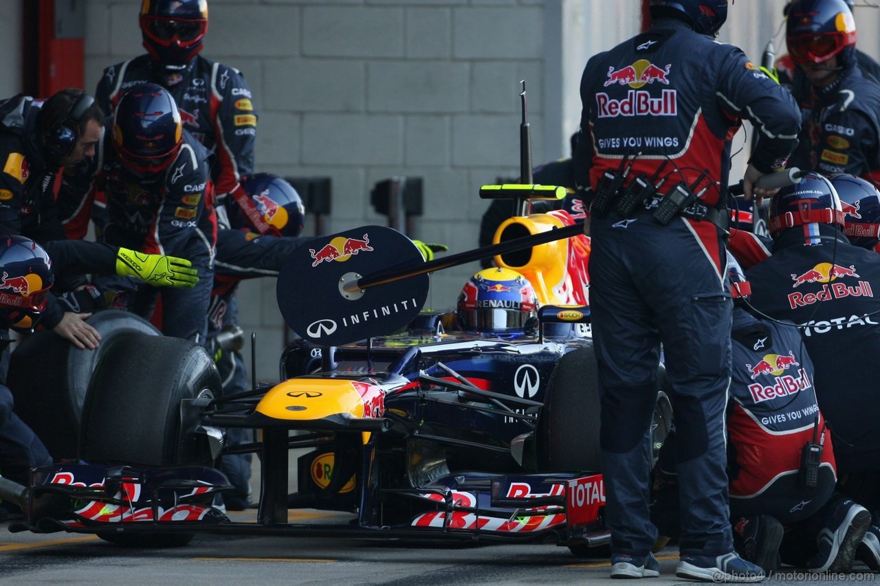 Barcelona Test Febbraio 2012, 23.02.2012, Barcelona, Spain,
Mark Webber (AUS), Red Bull Racing   - Formula 1 Testing, day 3 - Formula 1 World Championship 