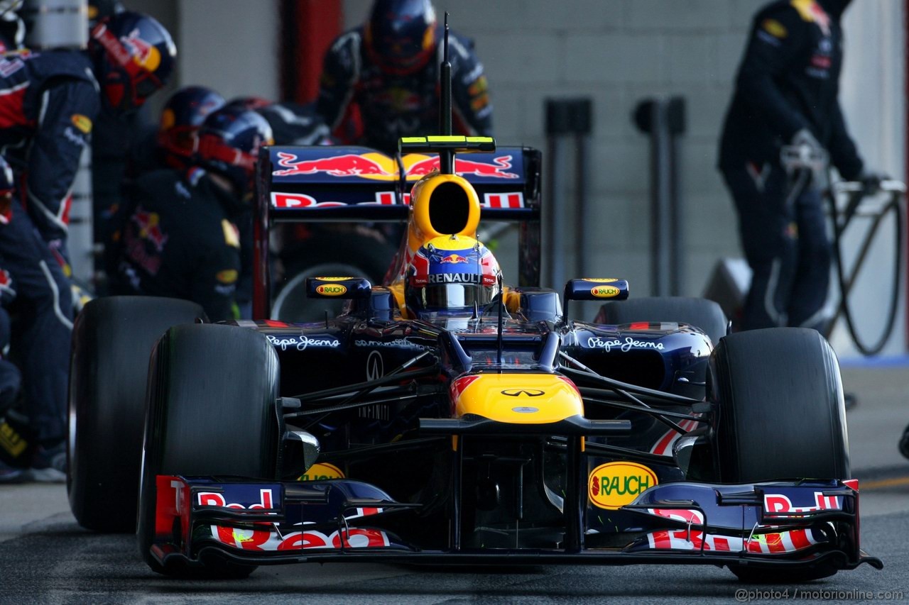 Barcelona Test Febbraio 2012, 23.02.2012, Barcelona, Spain,
Mark Webber (AUS), Red Bull Racing   - Formula 1 Testing, day 3 - Formula 1 World Championship 