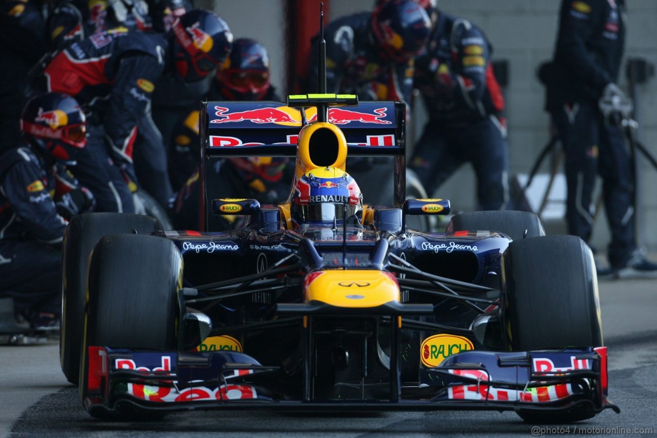 Barcelona Test Febbraio 2012, 23.02.2012, Barcelona, Spain,
Mark Webber (AUS), Red Bull Racing   - Formula 1 Testing, day 3 - Formula 1 World Championship 