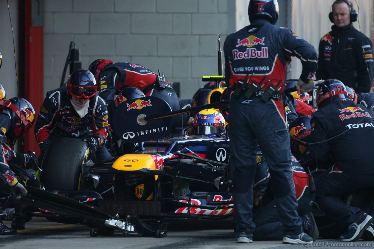 Barcelona Test Febbraio 2012, 23.02.2012, Barcelona, Spain,
Mark Webber (AUS), Red Bull Racing   - Formula 1 Testing, day 3 - Formula 1 World Championship 
