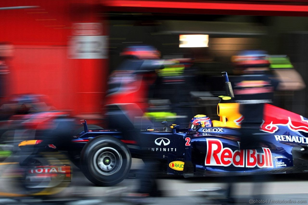 Barcelona Test Febbraio 2012, 23.02.2012, Barcelona, Spain,
Mark Webber (AUS), Red Bull Racing   - Formula 1 Testing, day 3 - Formula 1 World Championship 