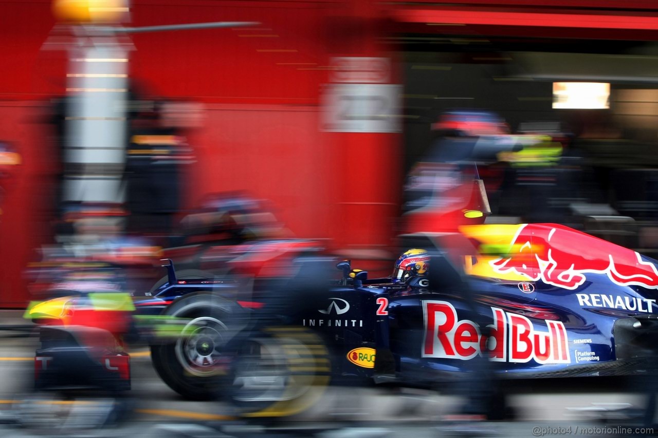 Barcelona Test Febbraio 2012, 23.02.2012, Barcelona, Spain,
Mark Webber (AUS), Red Bull Racing   - Formula 1 Testing, day 3 - Formula 1 World Championship 