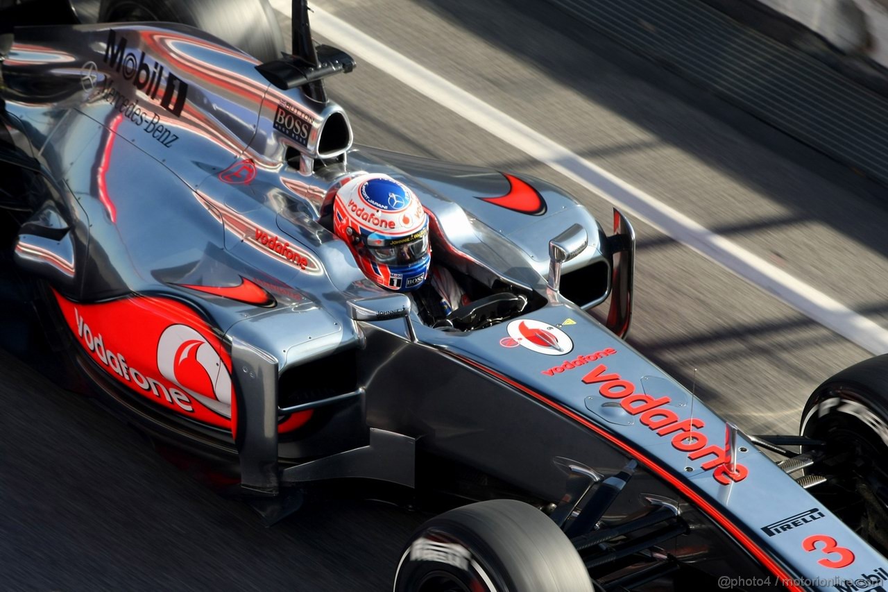Barcelona Test Febbraio 2012, 23.02.2012, Barcelona, Spain,
Jenson Button (GBR), McLaren Mercedes   - Formula 1 Testing, day 3 - Formula 1 World Championship 