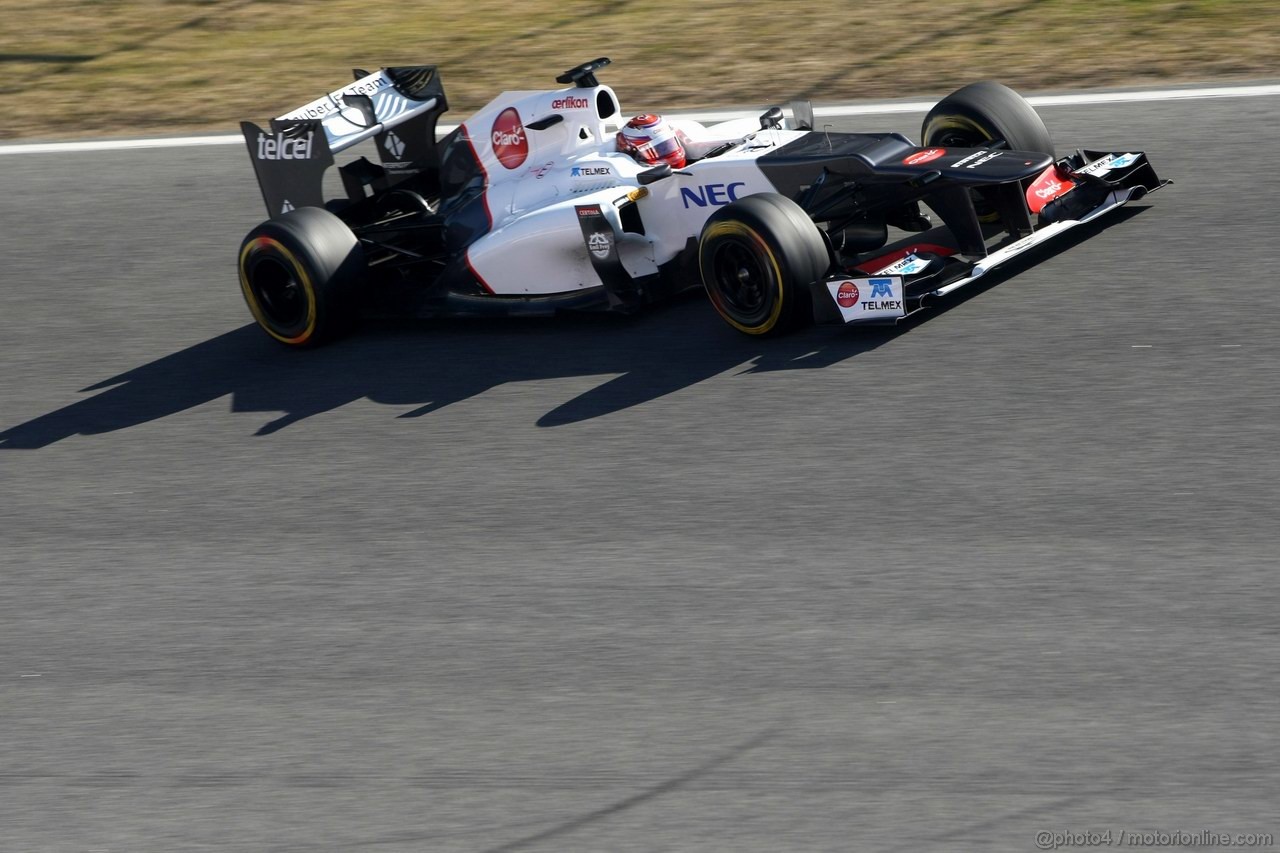 Barcelona Test Febbraio 2012, 23.02.2012, Barcelona, Spain,
Kamui Kobayashi (JAP), Sauber F1 Team   - Formula 1 Testing, day 3 - Formula 1 World Championship 