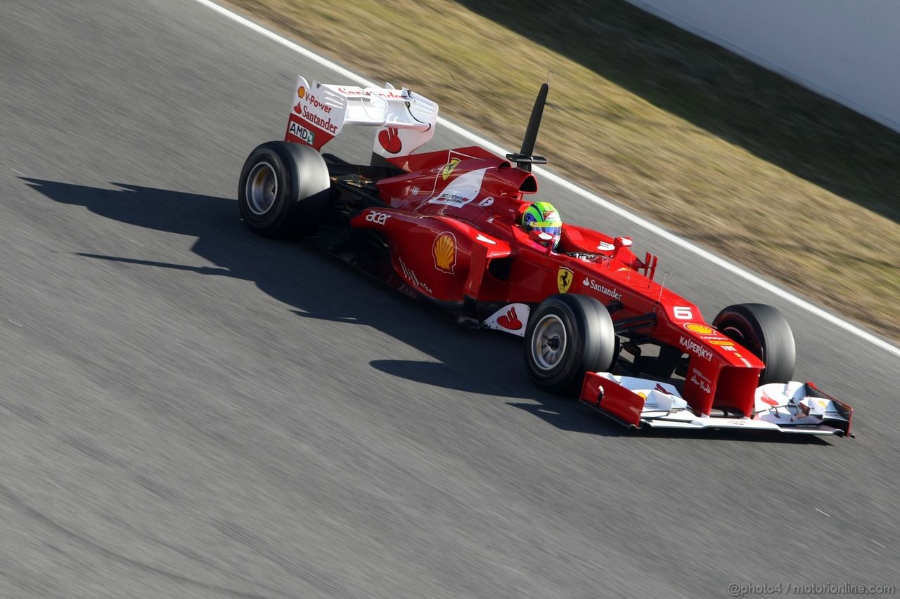 Barcelona Test Febbraio 2012, 23.02.2012, Barcelona, Spain,
Felipe Massa (BRA), Ferrari   - Formula 1 Testing, day 3 - Formula 1 World Championship 