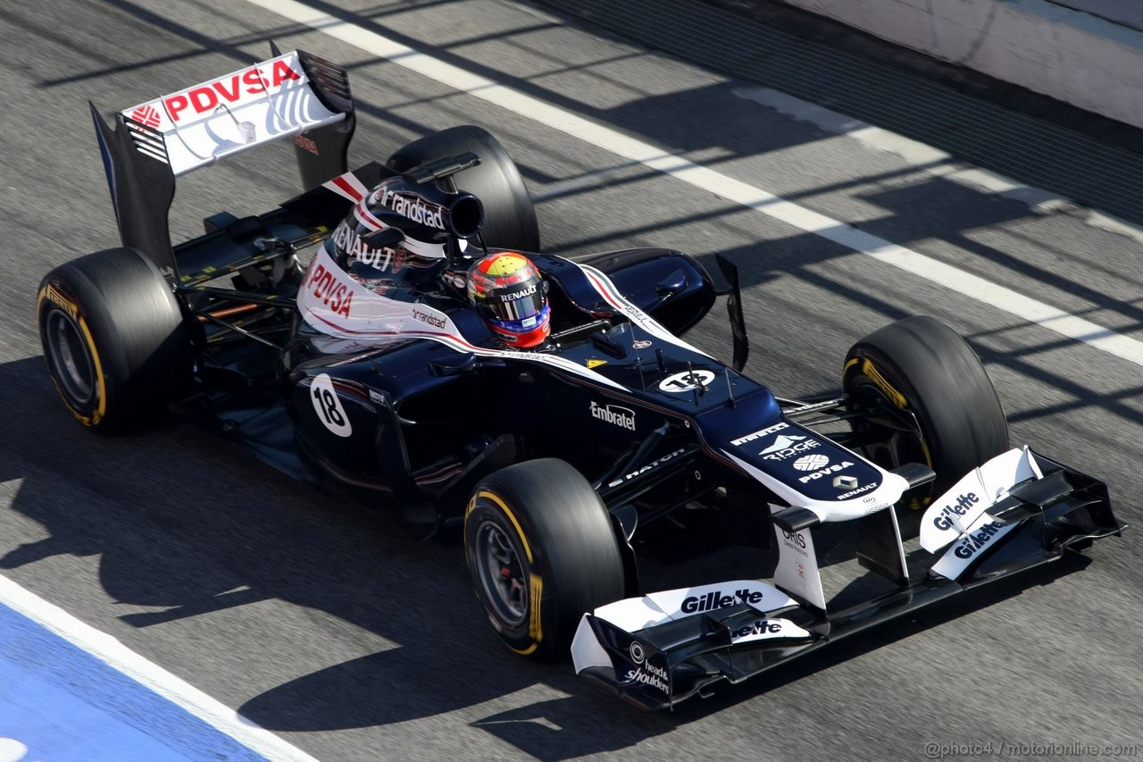Barcelona Test Febbraio 2012, 23.02.2012, Barcelona, Spain,
Pastor Maldonado (VEN), Williams F1 Team   - Formula 1 Testing, day 3 - Formula 1 World Championship 