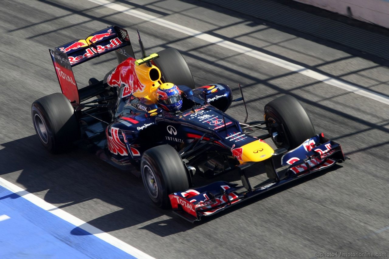 Barcelona Test Febbraio 2012, 23.02.2012, Barcelona, Spain,
Mark Webber (AUS), Red Bull Racing   - Formula 1 Testing, day 3 - Formula 1 World Championship 