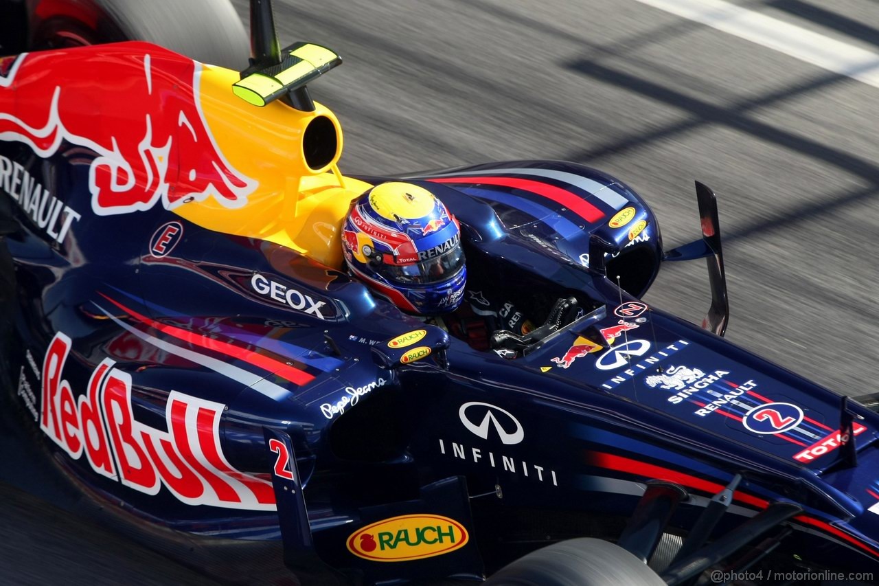 Barcelona Test Febbraio 2012, 23.02.2012, Barcelona, Spain,
Mark Webber (AUS), Red Bull Racing   - Formula 1 Testing, day 3 - Formula 1 World Championship 