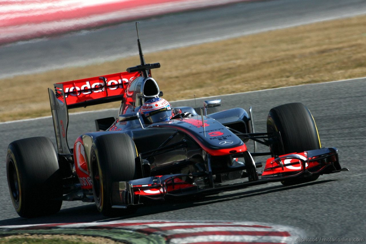 Barcelona Test Febbraio 2012, 23.02.2012, Barcelona, Spain,
Jenson Button (GBR), McLaren Mercedes   - Formula 1 Testing, day 3 - Formula 1 World Championship 