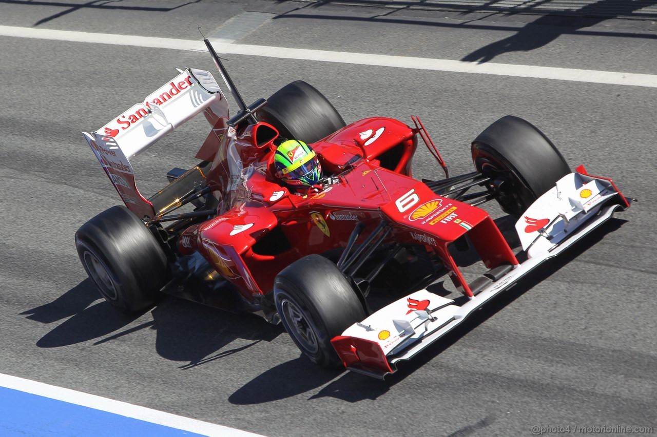 Barcelona Test Febbraio 2012, 23.02.2012, Barcelona, Spain,
Felipe Massa (BRA), Ferrari   - Formula 1 Testing, day 3 - Formula 1 World Championship 