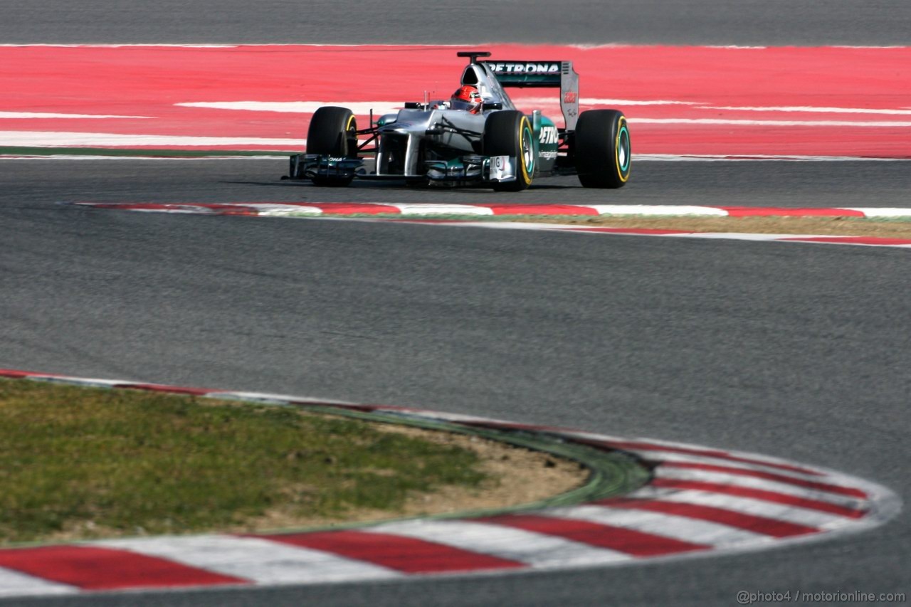 Barcelona Test Febbraio 2012, 23.02.2012, Barcelona, Spain,
Michael Schumacher (GER), Mercedes GP   - Formula 1 Testing, day 3 - Formula 1 World Championship 