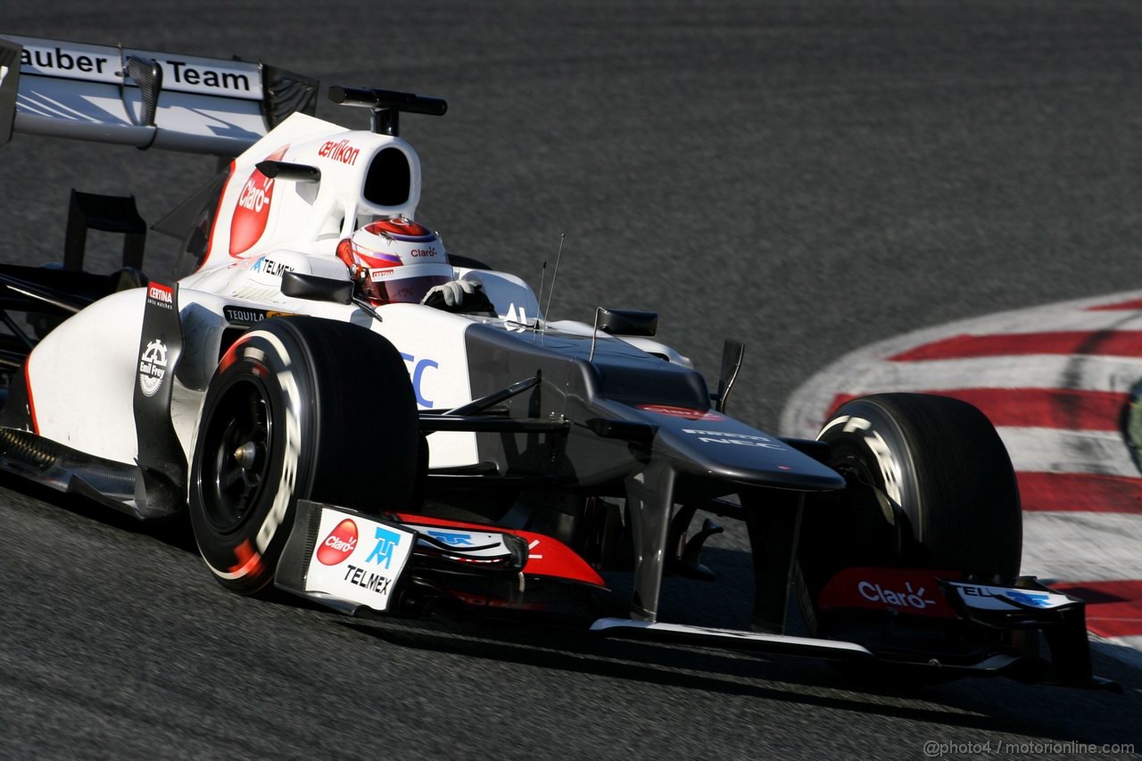 Barcelona Test Febbraio 2012, 23.02.2012, Barcelona, Spain,
Kamui Kobayashi (JAP), Sauber F1 Team   - Formula 1 Testing, day 3 - Formula 1 World Championship 