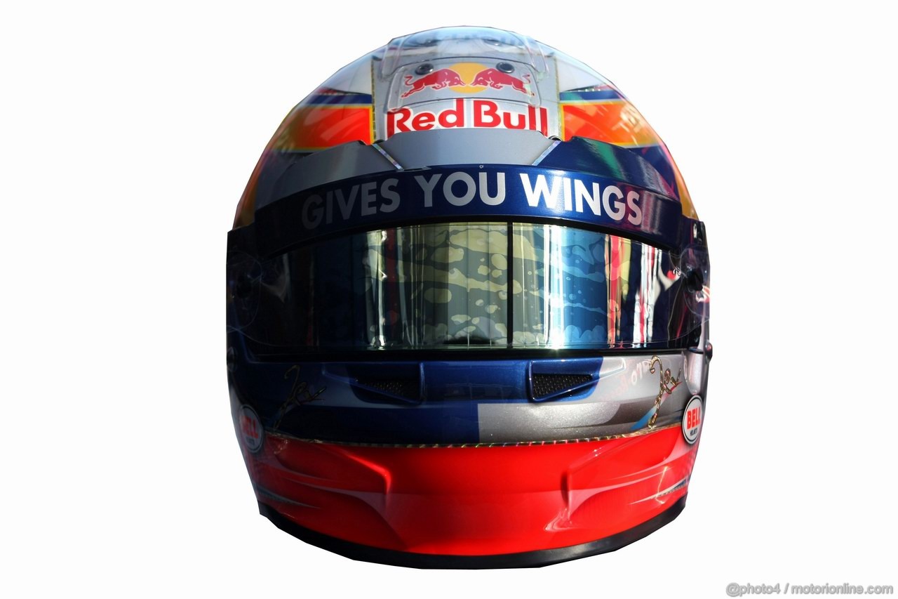 Barcelona Test Febbraio 2012, 23.02.2012 Barcelona, Spain,
Helmet of Jean-Eric Vergne (FRA), Scuderia Toro Rosso    - Formula 1 Testing, day 3 - Formula 1 World Championship 