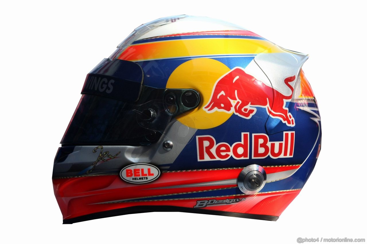 Barcelona Test Febbraio 2012, 23.02.2012 Barcelona, Spain,
Helmet of Jean-Eric Vergne (FRA), Scuderia Toro Rosso   - Formula 1 Testing, day 3 - Formula 1 World Championship 