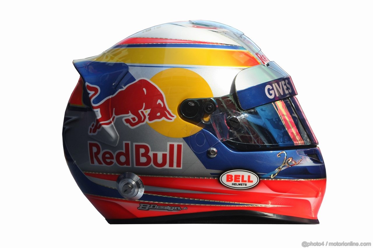 Barcelona Test Febbraio 2012, 23.02.2012 Barcelona, Spain,
Helmet of Jean-Eric Vergne (FRA), Scuderia Toro Rosso    - Formula 1 Testing, day 3 - Formula 1 World Championship 