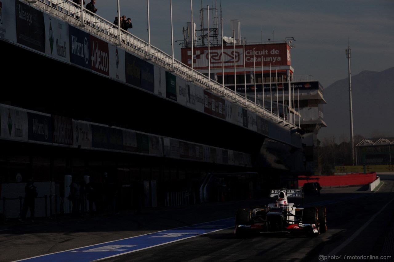 Barcelona Test Febbraio 2012, 23.02.2012, Barcelona, Spain,
Kamui Kobayashi (JAP), Sauber F1 Team - Formula 1 Testing, day 3 - Formula 1 World Championship 