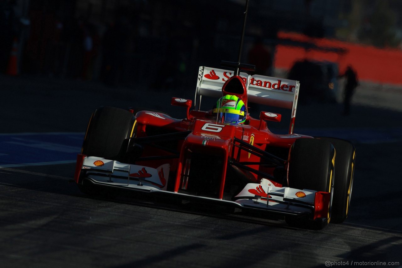 Barcelona Test Febbraio 2012, 23.02.2012, Barcelona, Spain,
Felipe Massa (BRA), Ferrari   - Formula 1 Testing, day 3 - Formula 1 World Championship