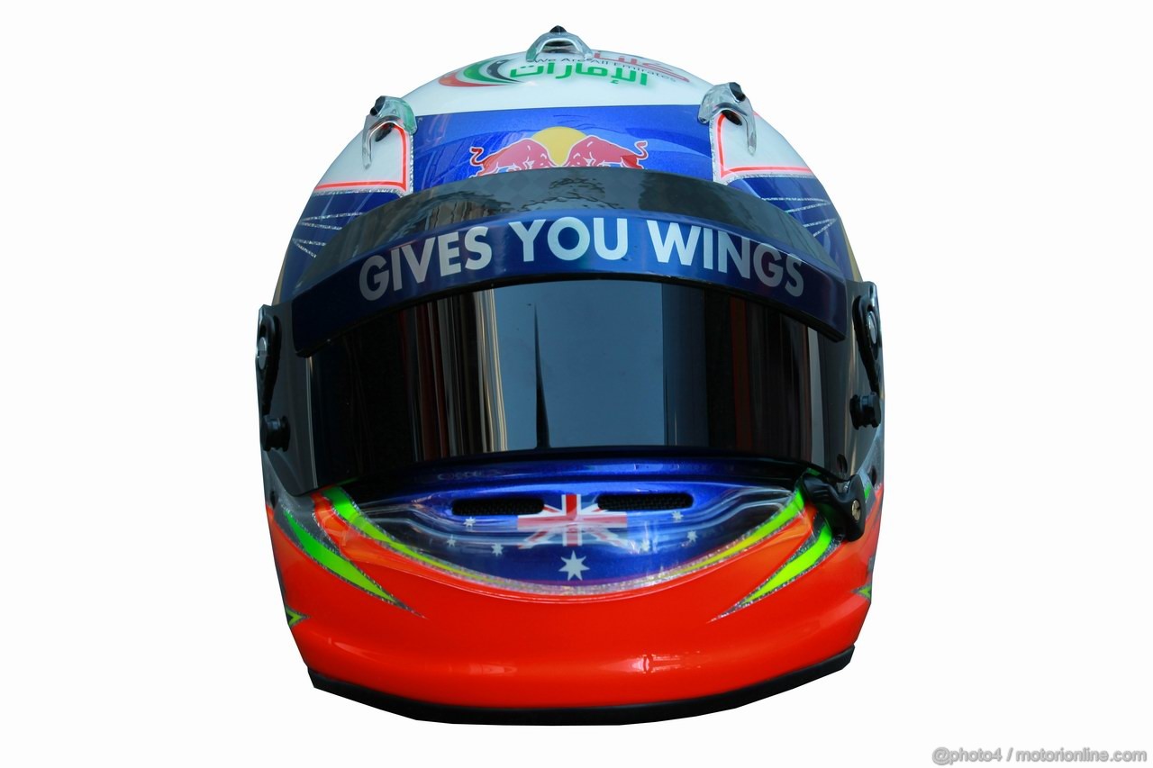 Barcelona Test Febbraio 2012, 23.02.2012 Barcelona, Spain,
Daniel Ricciardo (AUS), Scuderia Toro Rosso helmet - Formula 1 Testing, day 3 - Formula 1 World Championship 