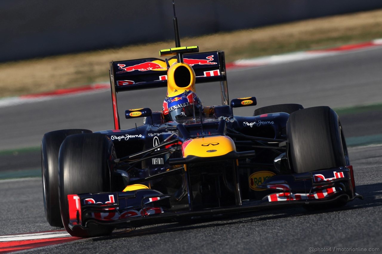 Barcelona Test Febbraio 2012, 23.02.2012, Barcelona, Spain,
Mark Webber (AUS), Red Bull Racing   - Formula 1 Testing, day 3 - Formula 1 World Championship 