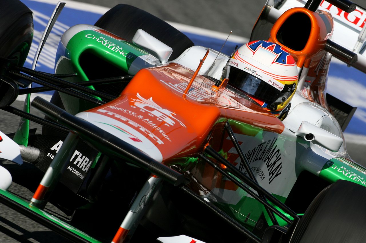 Barcelona Test Febbraio 2012, 23.02.2012, Barcelona, Spain,
Paul di Resta (GBR), Sahara Force India Formula One Team   - Formula 1 Testing, day 3 - Formula 1 World Championship - www.xpb.cc, EMail: info@xpb.cc - copy of publication required for printed pictures. Every used picture is fee-liable © Copyright: Charniaux / xpb.cc