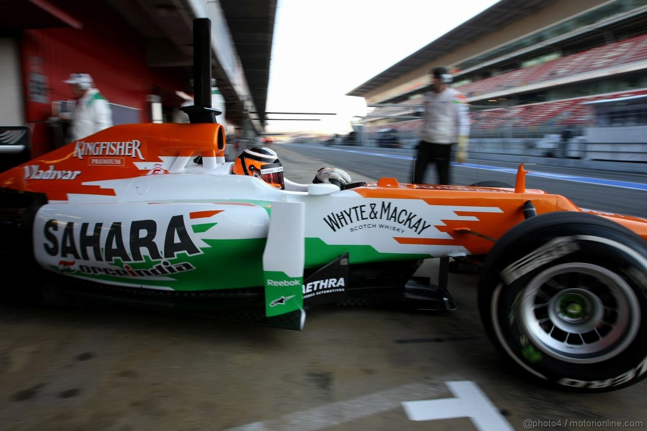 Barcelona Test Febbraio 2012, 21.02.2012, Barcelona, Spain,
Nico Hulkenberg (GER), Sahara Force India Formula One Team   - Formula 1 Testing, day 1 - Formula 1 World Championship 