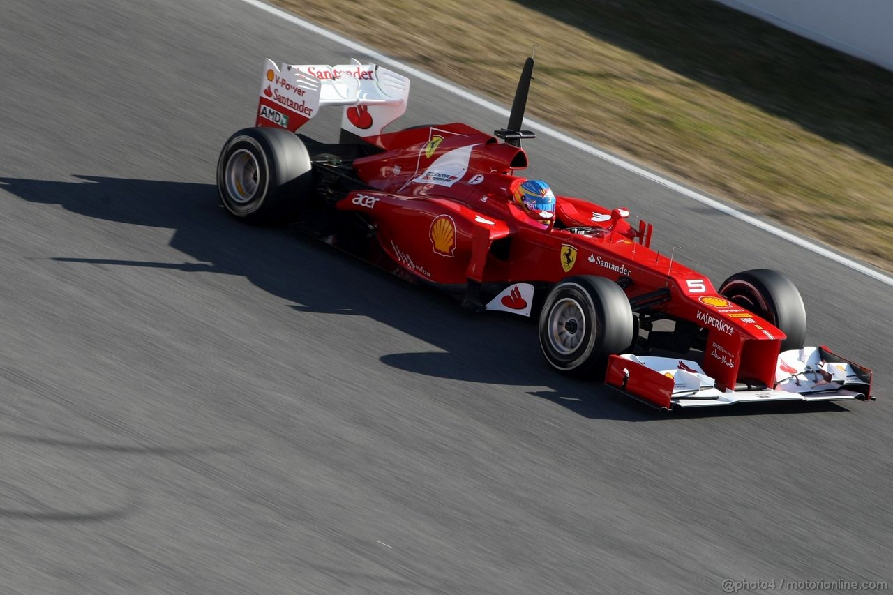 Barcelona Test Febbraio 2012, 21.02.2012, Barcelona, Spain,
Fernando Alonso (ESP), Ferrari   - Formula 1 Testing, day 1 - Formula 1 World Championship 