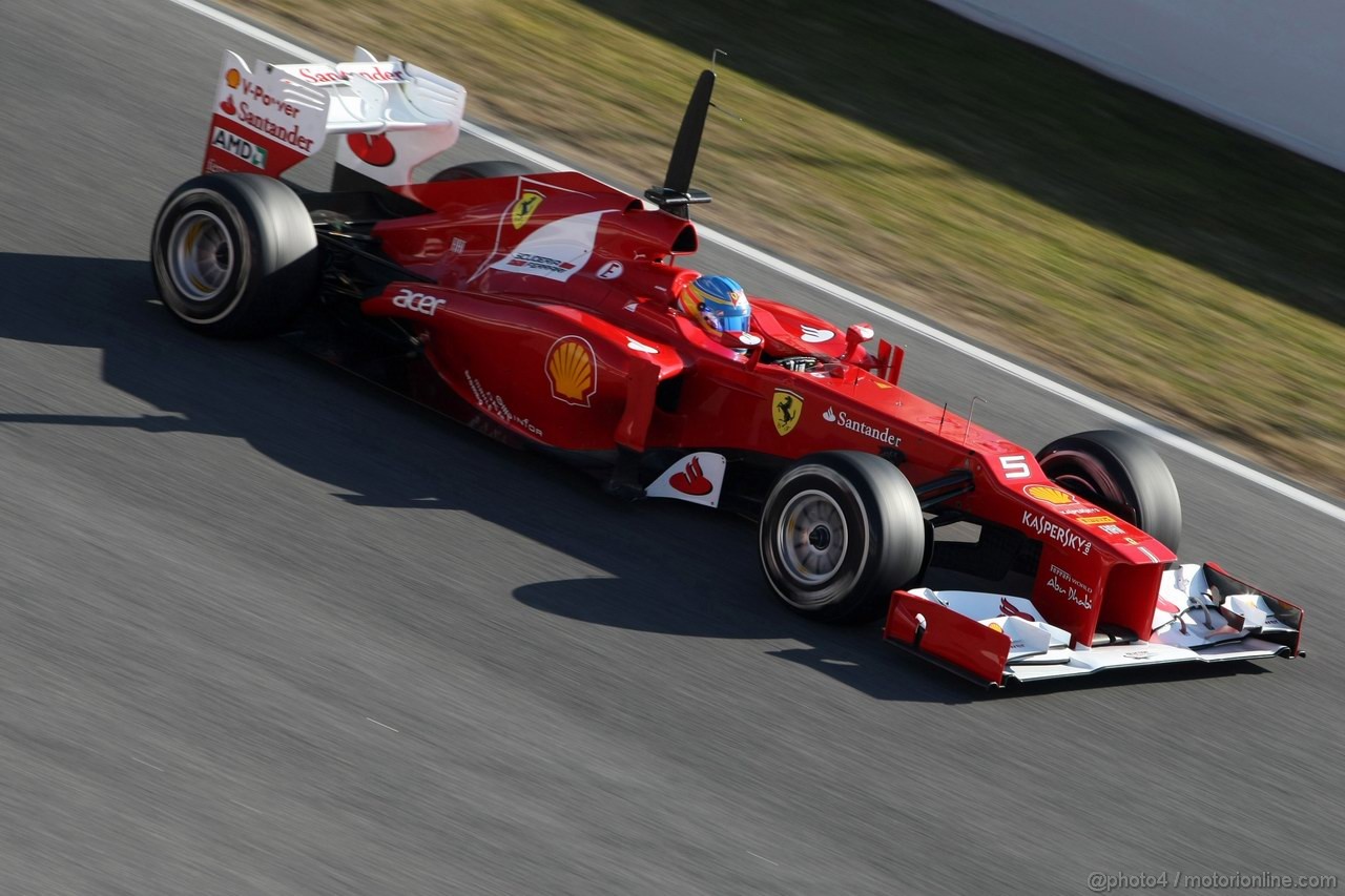 Barcelona Test Febbraio 2012, 21.02.2012, Barcelona, Spain,
Fernando Alonso (ESP), Ferrari   - Formula 1 Testing, day 1 - Formula 1 World Championship 