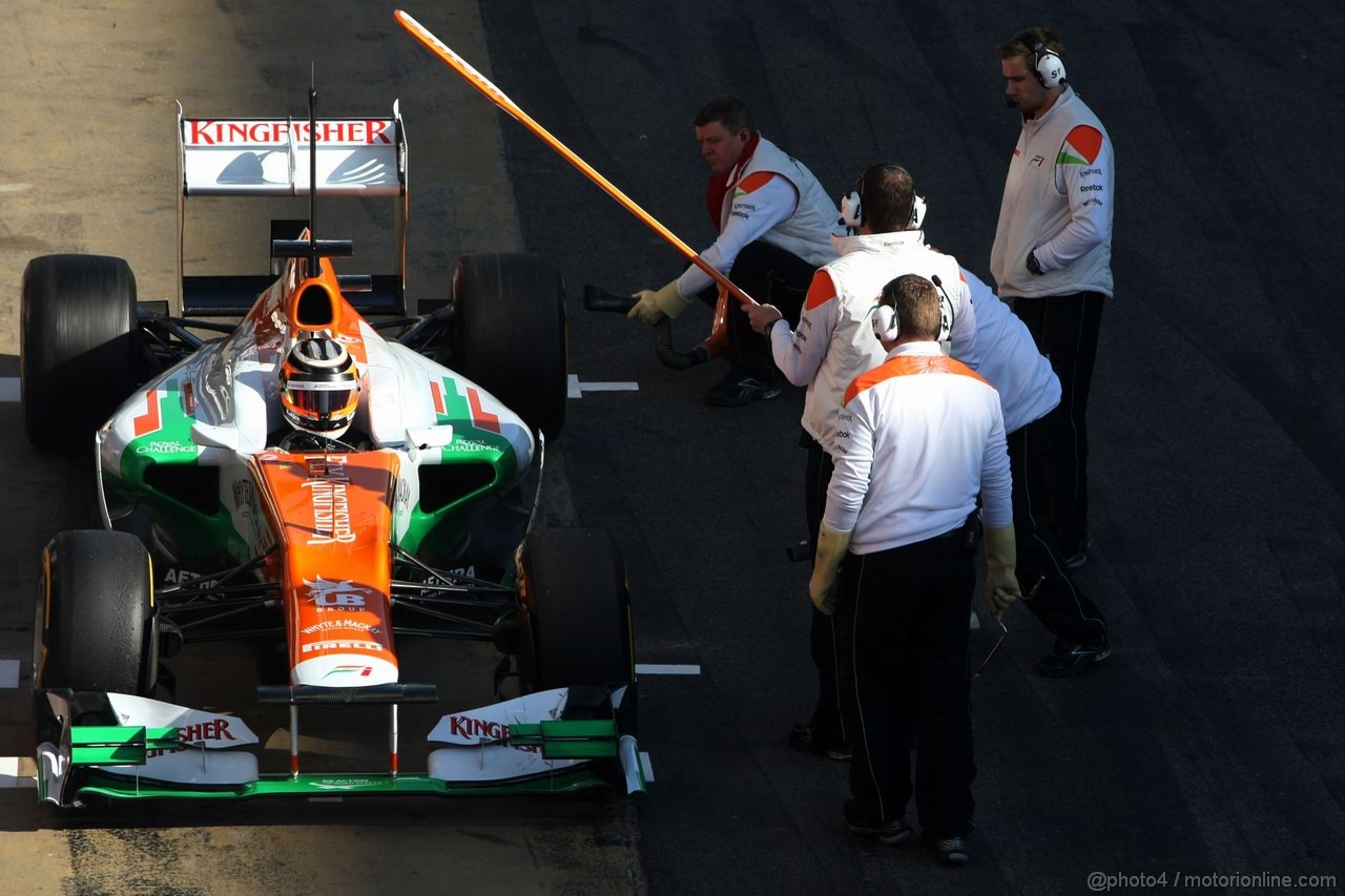 Barcelona Test Febbraio 2012, 21.02.2012, Barcelona, Spain,
Nico Hulkenberg (GER), Sahara Force India Formula One Team   - Formula 1 Testing, day 1 - Formula 1 World Championship 
