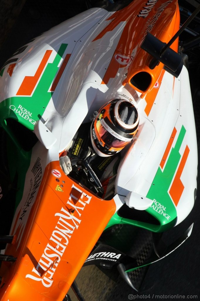 Barcelona Test Febbraio 2012, 21.02.2012, Barcelona, Spain,
Nico Hulkenberg (GER), Sahara Force India Formula One Team   - Formula 1 Testing, day 1 - Formula 1 World Championship 