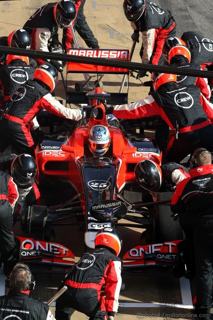 Barcelona Test Febbraio 2012, 21.02.2012, Barcelona, Spain,
Charles Pic (FRA), Marussia F1 Team   - Formula 1 Testing, day 1 - Formula 1 World Championship 