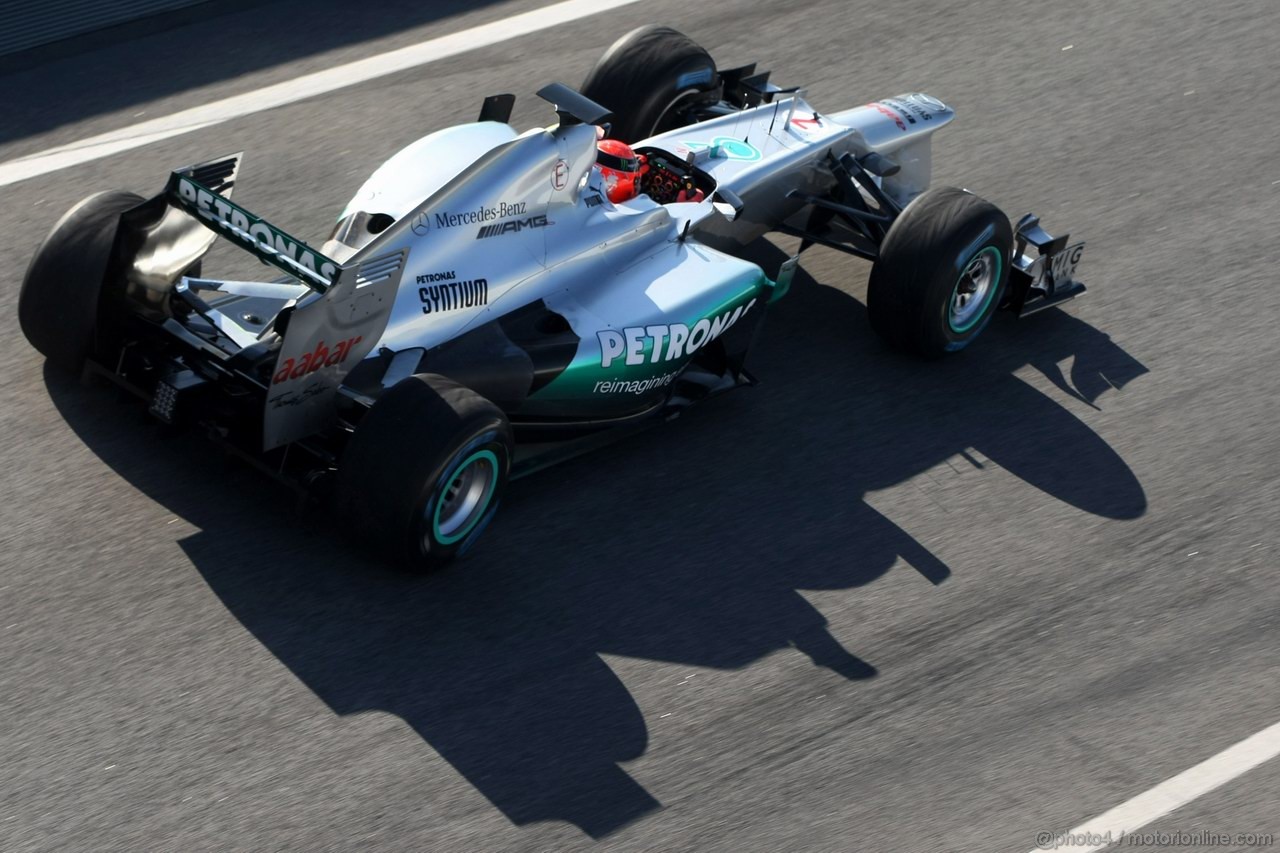 Barcelona Test Febbraio 2012, 21.02.2012, Barcelona, Spain,
Michael Schumacher (GER), Mercedes GP   - Formula 1 Testing, day 1 - Formula 1 World Championship 