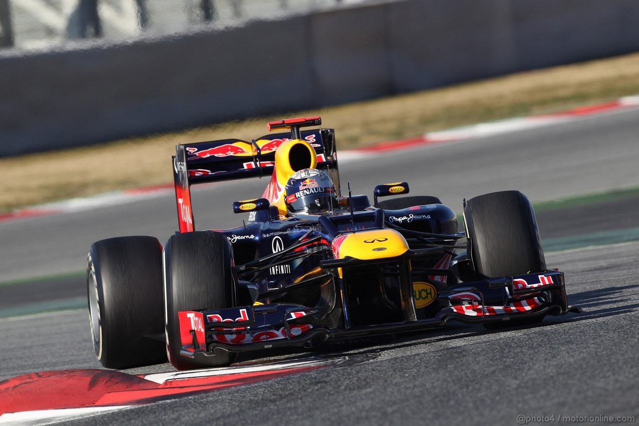 Barcelona Test Febbraio 2012, 21.02.2012, Barcelona, Spain,
Sebastian Vettel (GER), Red Bull Racing - Formula 1 Testing, day 1 - Formula 1 World Championship 