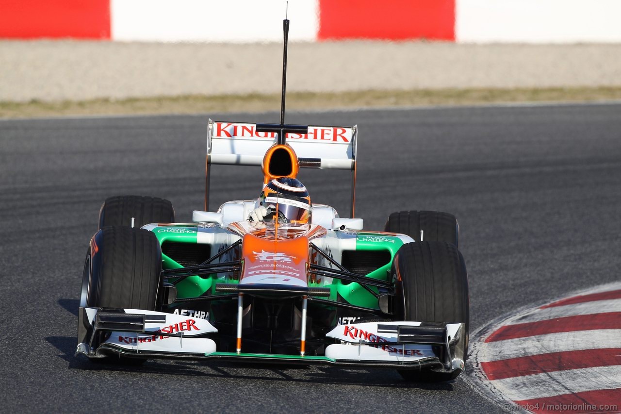Barcelona Test Febbraio 2012, 21.02.2012, Barcelona, Spain,
Nico Hulkenberg (GER), Sahara Force India Formula One Team - Formula 1 Testing, day 1 - Formula 1 World Championship 